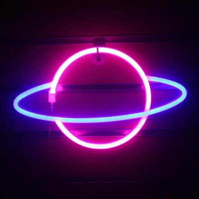 Neon LED Schild Planet Licht Wand Deko Lampe Gaming Setup Streamer Beleuchtung