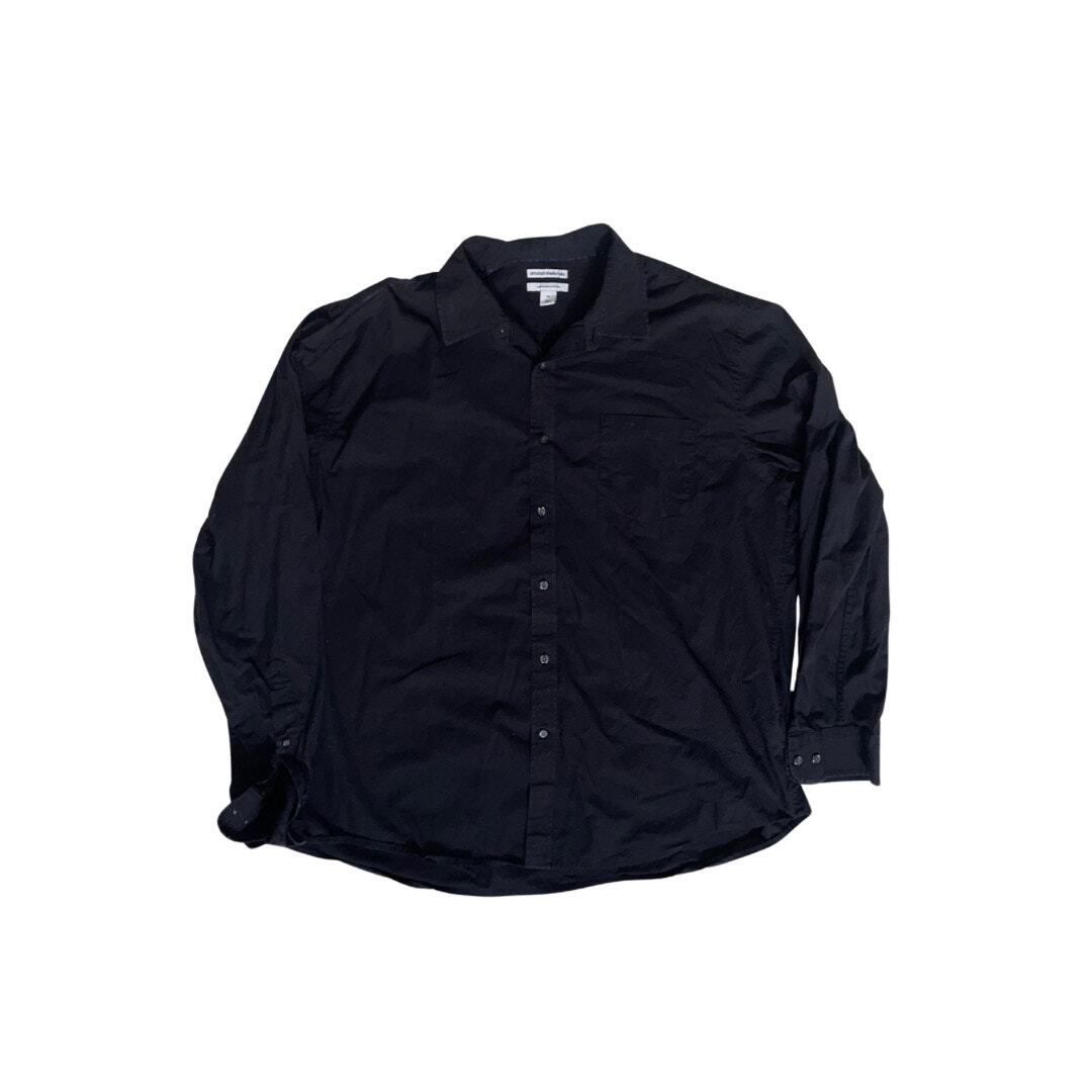 Amazon Essential Black Collar Button Up Dress Shi… - image 1