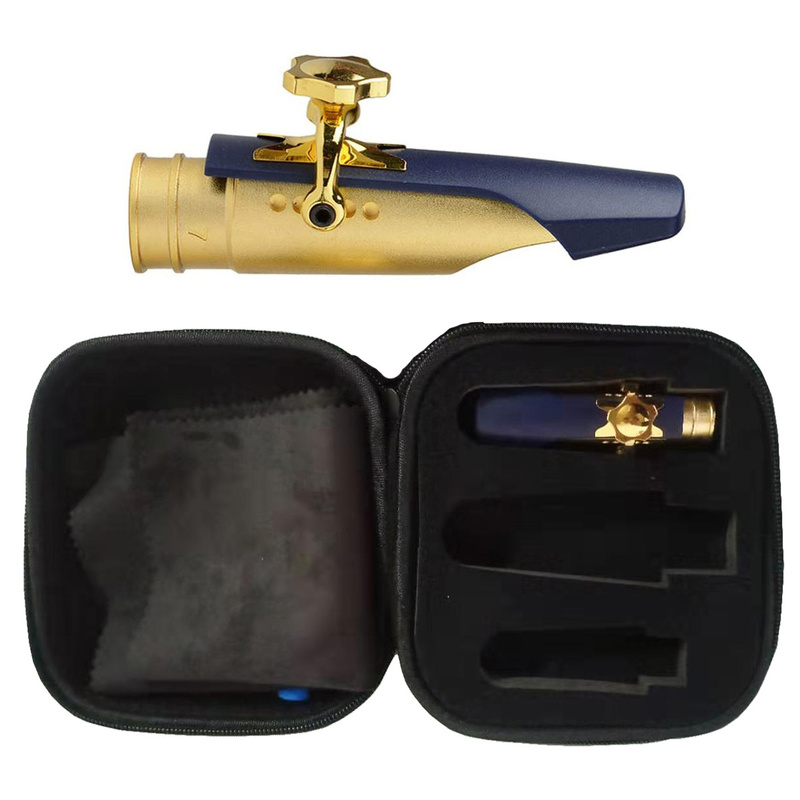 Gold Plated Copper Alto Saxophone Mouthpiece Bullet Shape #5-8 w/Ligature NEW