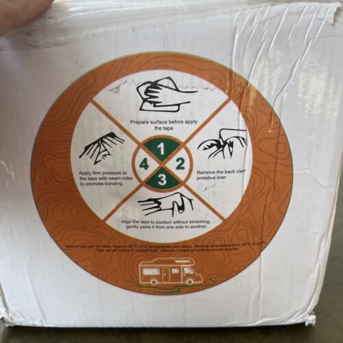 RV Roof Sealant Tape 6 Inch X 50 Feet White Roof Patch for Camper Roof Repair - Picture 3 of 5