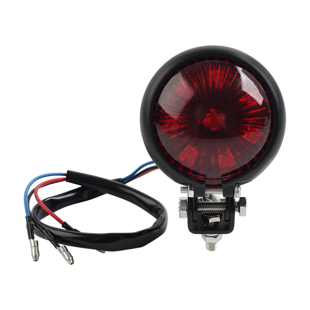 LED Rear Stop Brake Tail Light Lamp Fit For Cafe Racer Bobber Chopper Black