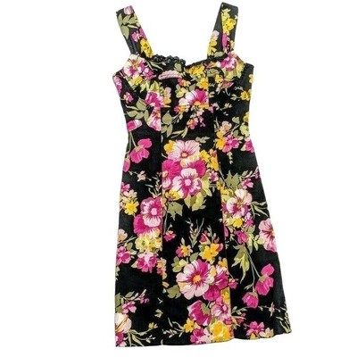 Sele Floral Print X-Small Knee Length Sun Dress Size 1/2  25d
