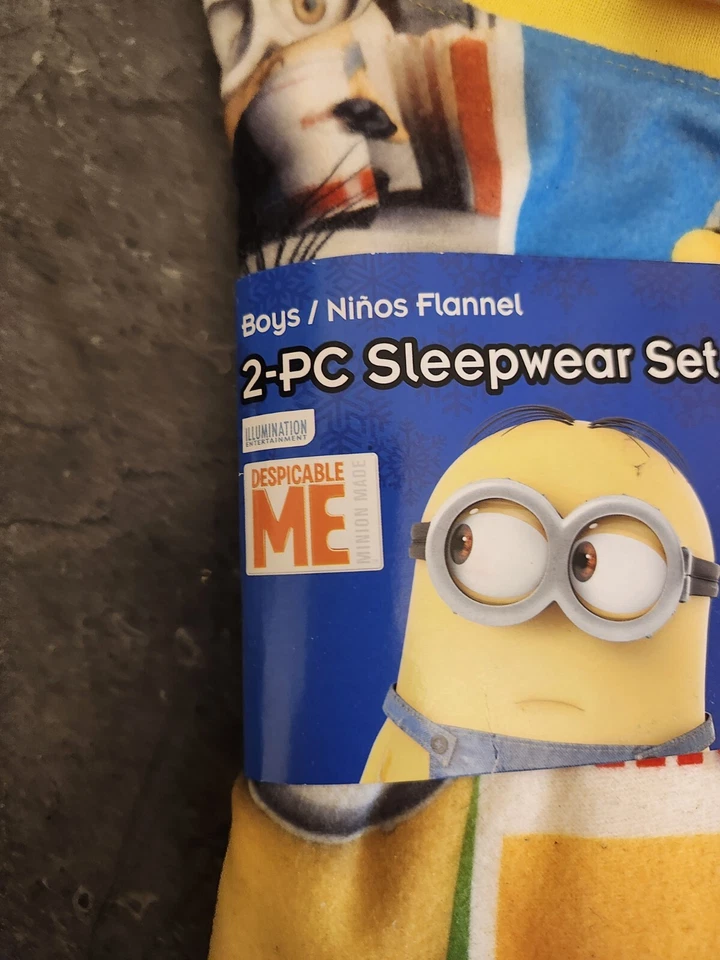 Minions Franela Pijama Ropa de Dormir Conjunto Talla 4/5 Bloque Minion Niños 2 Piezas Nuevo Foto 2 de 4