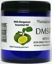 DMSO Gel 65/ 33 Aloe Vera infused w/ Bergamot essential oil 2 9 oz.