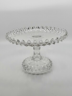 Amazon CAKE PLATE STAND By Bryce Glass DIAMOND POINT