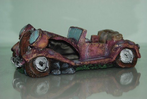 Aquarium Old Vintage Car Decoration With Bubble Exhaust 22 x 10 x 8 cms - 第 1/4 張圖片