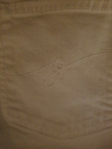 White Guess mid/low rise Capri Jeans 27 Vintage Red Label! Heavy Denim w/stretch - Picture 6 of 12