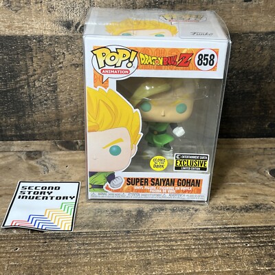 Funko Pops! Super Saiyan Gohan Entertainment Earth Excl Gitd #858+ Pop Protector