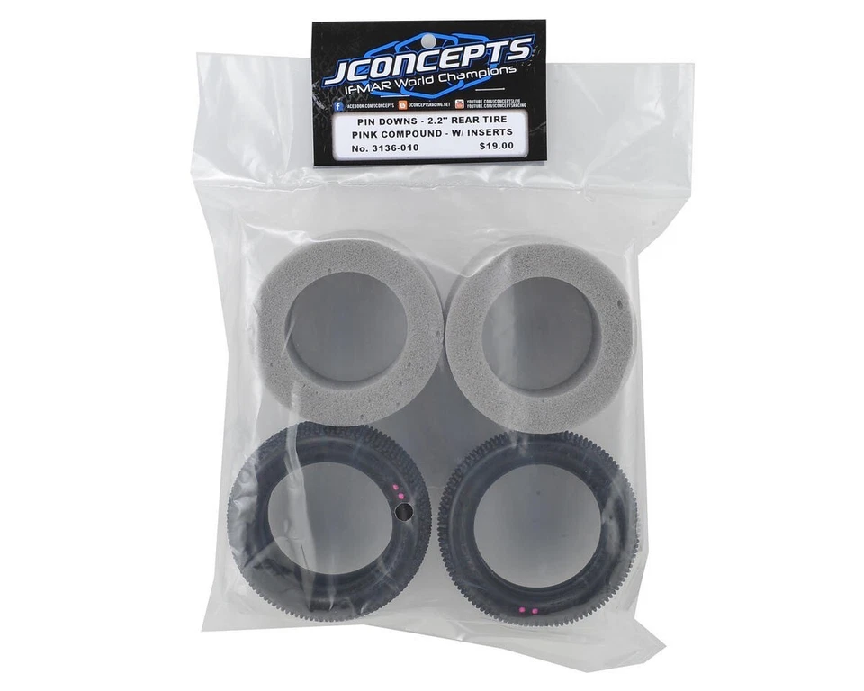 JConcepts Pin Downs pink 2.2 1/10 Buggy Reifen hinten JCO3136-010  - Bild 2 von 4