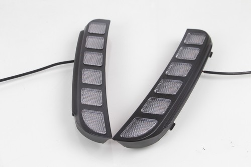 Pair DRL Daytime Running Driving Light Yellow Turn For Ford Explorer 2016-2017 - Picture 12 of 12