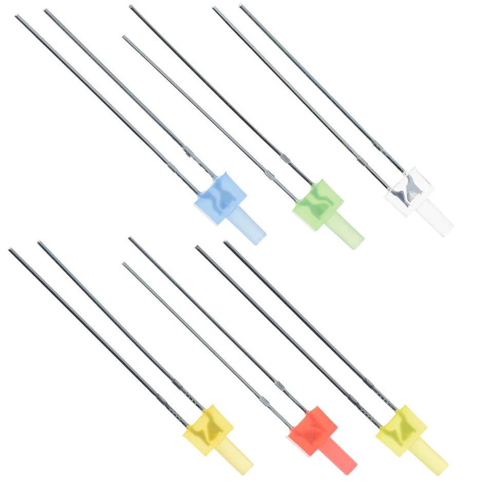 2mm Lighthouse Tower LED - White, Warm White, Red, Blue, Green, Yellow, Orange