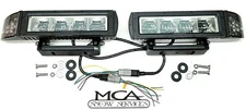 LED HEATED SNOW PLOW HEAD LIGHT KIT LOW PROFILE DUAL MOUNT 1312100
