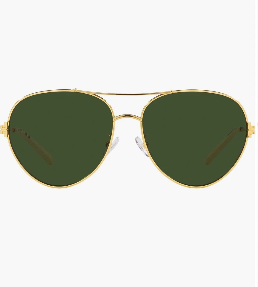 Gafas de sol Tory Burch 58 mm piloto lentes verdes aviador $209 Foto 2 de 4