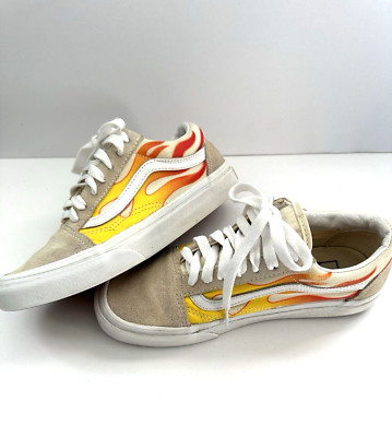 Vans Shoes boys(men) s4 girls(women) s6 Casual  flames Sneakers