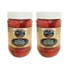 Troyer Old-Fashioned Pickled Smoked Bologna USA Made Ready to Eat 2 Jars