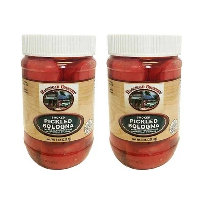 TROYER CHEESE INC Troyer Old-Fashioned Pickled Smoked Bologna USA Made Ready to Eat 2 Jars