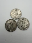 Lot Of 3 Walking Liberty Half Dollar 90% Silver 1943(3)