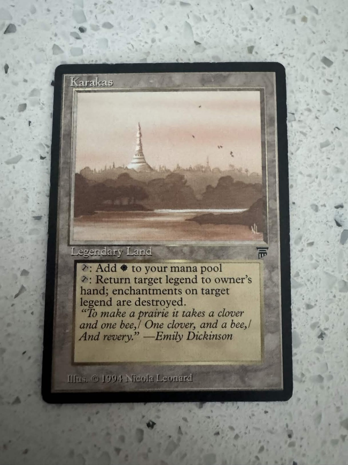 MTG Karakas Legends (Magic the Gathering, Ungraded, 1994) Slight Bend