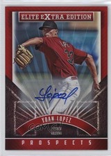2015 Panini Elite Extra Edition Prospects Auto Yoan Lopez #90 Auto 0ty6