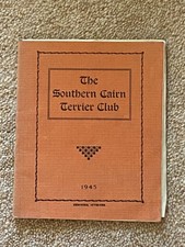RARE "THE SOUTHERN CAIRN TERRIER CLUB" DOG BOOK YEARBOOK 1ST 1945 + ORIG LETTER