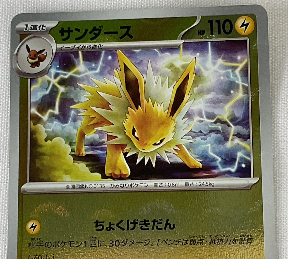 Jolteon 135/165 Pokémon 151 English TCG Holo Rare NM 2023 - Foto 8