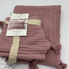 Threshold Cotton Double Cloth Set Of 2 Sham Mauve Standard/ Queen