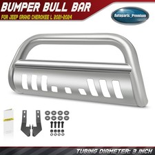 3 Ss 304 Bull Bar Bumper Grille Guard W Skid Plate For Jeep Grand Cherokee L 3 Ss 304 Bull Bar Bumper Grille Guard W Skid Plate For Jeep Grand Cherokee L