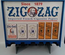 Vintage Zig Zag Counter or Wall Hang Cigarette Papers Dispenser 1999