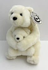 Canadian Wildlife Plush Mama & Baby Polar Bear 10" Stuffed Animal w/ Tag