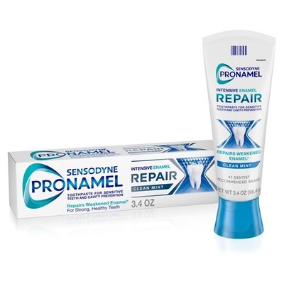 Intensive Enamel Repair Toothpaste for Sensitive Teeth Clean Mint Flavor 3.4 oz