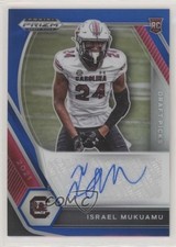 2021 Panini Prizm Draft Picks Blue 128/149 Israel Mukuamu #DPA-ISM Auto 1u6