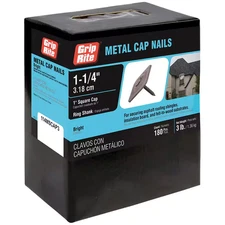 #12 X 1-1/4 In. Metal Square Cap Roofing Nails (3 Lb.-Pack)