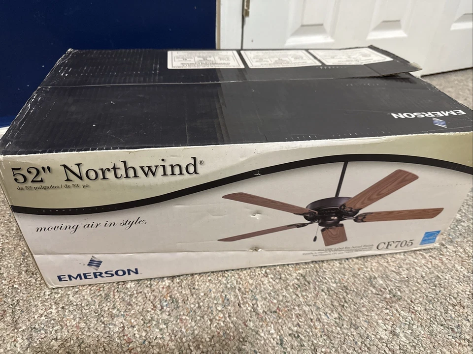 Nuevo Ventilador de Techo Emerson 52" Northwind CF705ORB Bronce x5 Cuchillas de Roble Medianas Foto 2 de 2