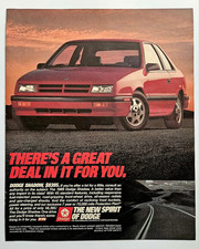 Vintage 1989 Dodge Shadow Car Ad Original Auto Advertisement