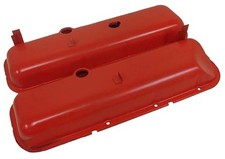 Steel Short Valve Covers 1965-1972 Chevy Bb 396-454 Orange W Dripper Rails