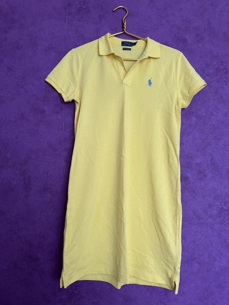 Women Polo Ralph Lauren Dress Yellow Cotton S
