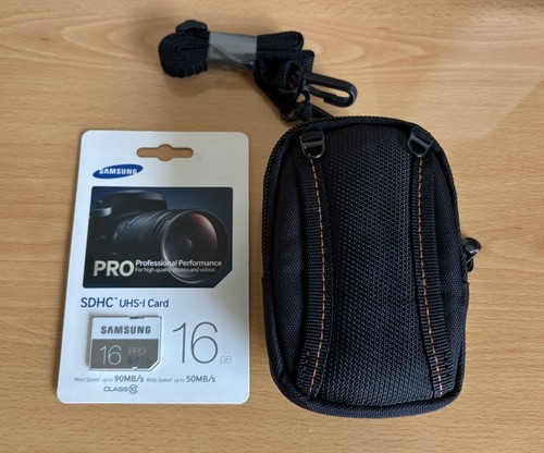 New Samsung Pro 16GB memory card and Amazon camera case for Nikon S3100 S4000 - Picture 2 of 2