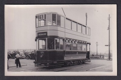 Wales Cardiff Straßenbahn #28 Dock Area Route 5 nach Victoria Park um 1930/40er Camwell Foto