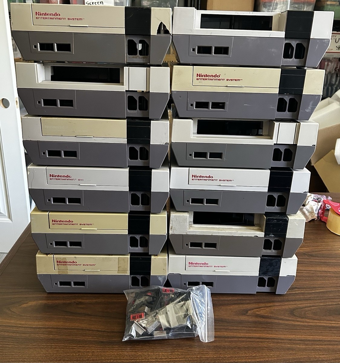 lot of 12 used OEM authentic Nintendo NES replacement Housing