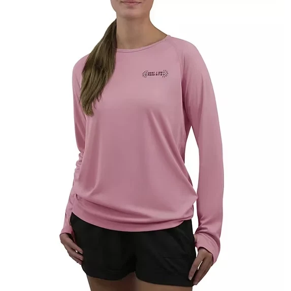 Reel Life Womens Long Sleeve UV T-Shirt Purple Size M