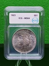 1923 Peace Dollar $1 ICG MS64 Philadelphia Silver Coin KM#150 7697340209