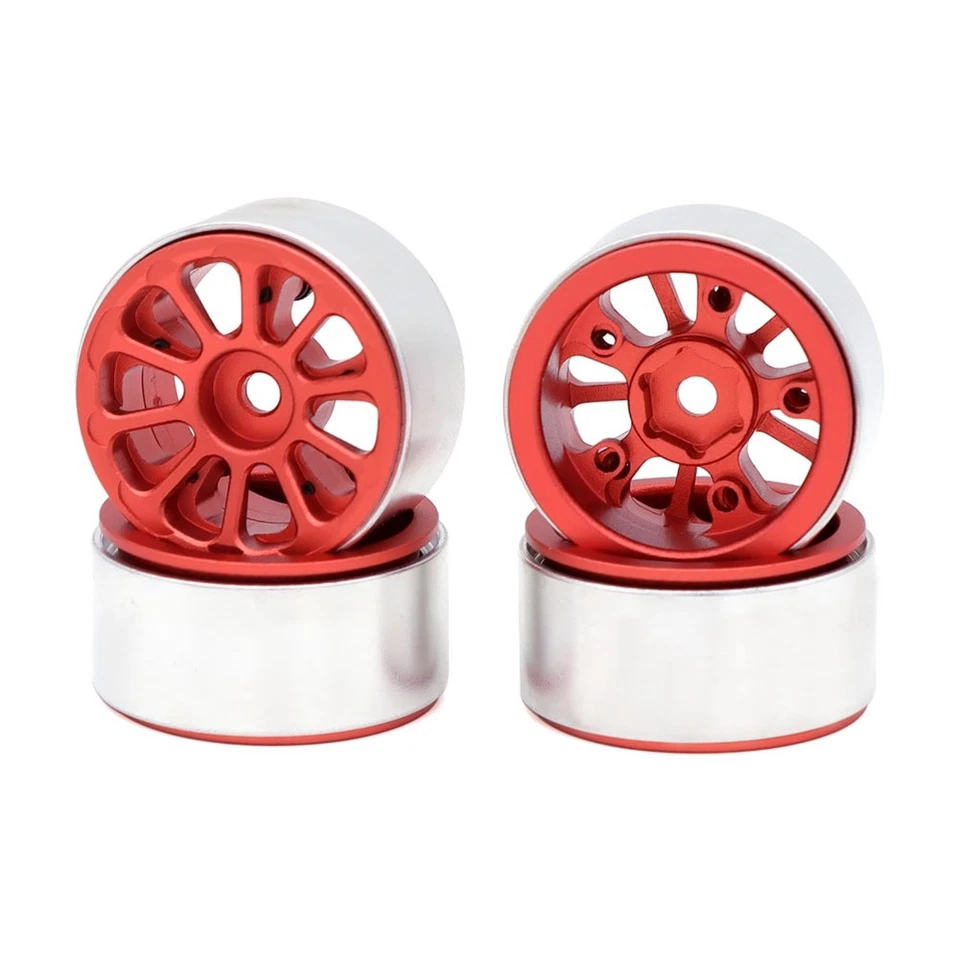 4 STÜCKE 1,0 Metallfelgen für 1/24 1/18 RC Crawler Auto SCX24 AX8601 - Bild 4 von 4