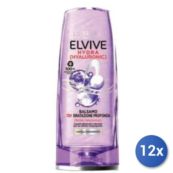 12X Bundle L'oreal Elvive Balsam Mit HyaluronsäUre Viola-image