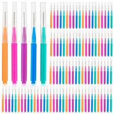 100 Pcs Interdental Brushes Between-Teeth Disposable Braces Brush for Teeth,Inte