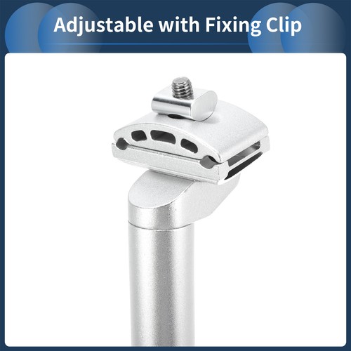 Bike Seat Post 25.4x500mm Adjustable with Fixing Clip Silver Tone Aluminum Alloy - Picture 7 of 9