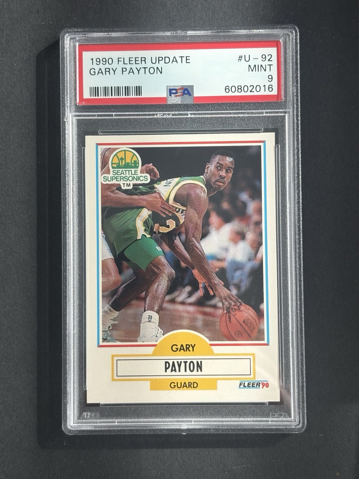 1990 -91 FLEER UPDATE GARY PAYTON #U92 PSA 9 MINT Quantity Available