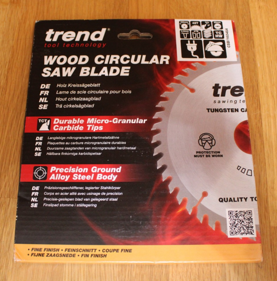 Trend 160mm 20mm 48T Circular Saw Blade 2.2mm Kerf CSB/16048A. Fine Finish