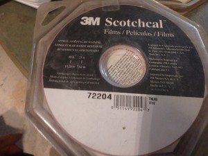 4E- NOS SCOTCHCAL striping tape-#72204- 1/4" X 150 ft.  red