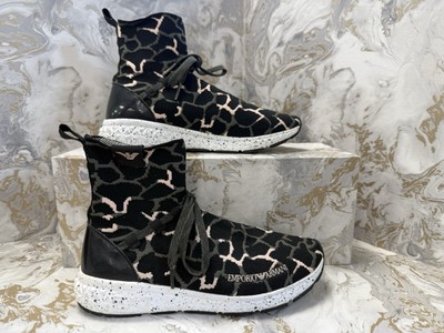Emporio Armani Sock Sneaker Junior Mädchen schwarz/pink Größe UK2M EU35M #REF126