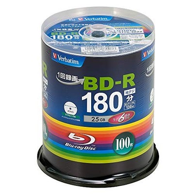 Verbatim Blank Blu-ray BD-R VBR130RP100SV4 25GB 1-6x Brand New Ship from Japan
